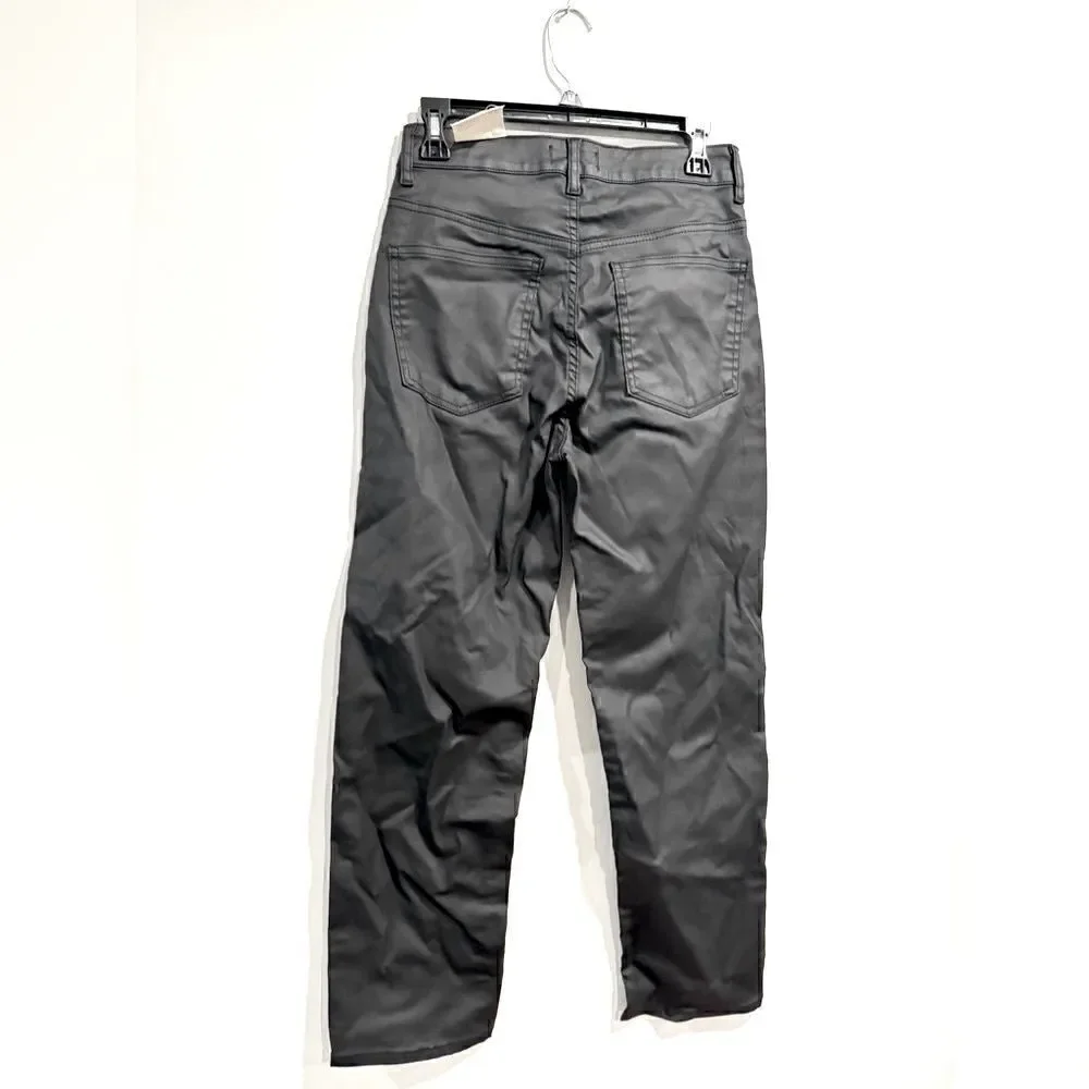 Free People Pacifica coated straight leg jeans in black - Picture 10 of 16